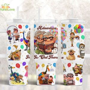 Up Disney Movies Custom Stanley Quencher 40oz Stainless Steel Tumbler With Handle