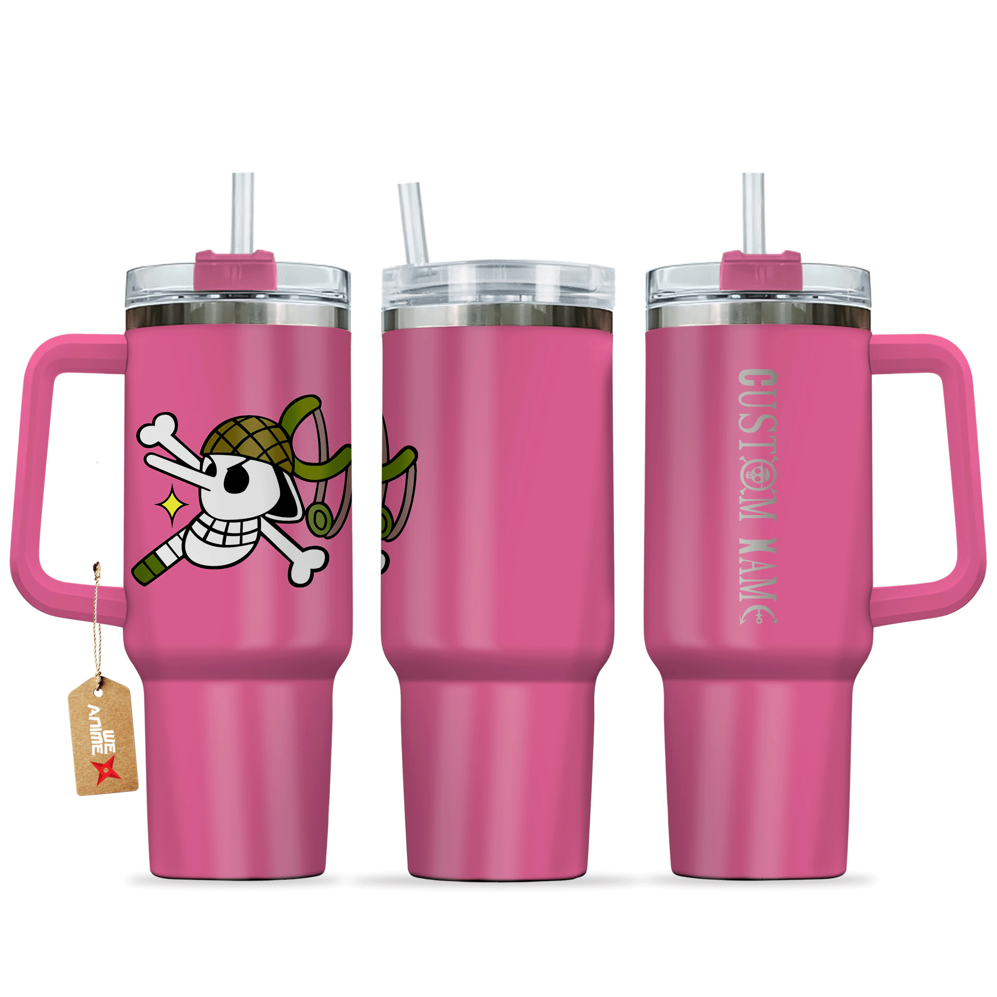 Usopp One Piece Anime Custom Stanley Quencher 40oz Stainless Steel Tumbler With Handle