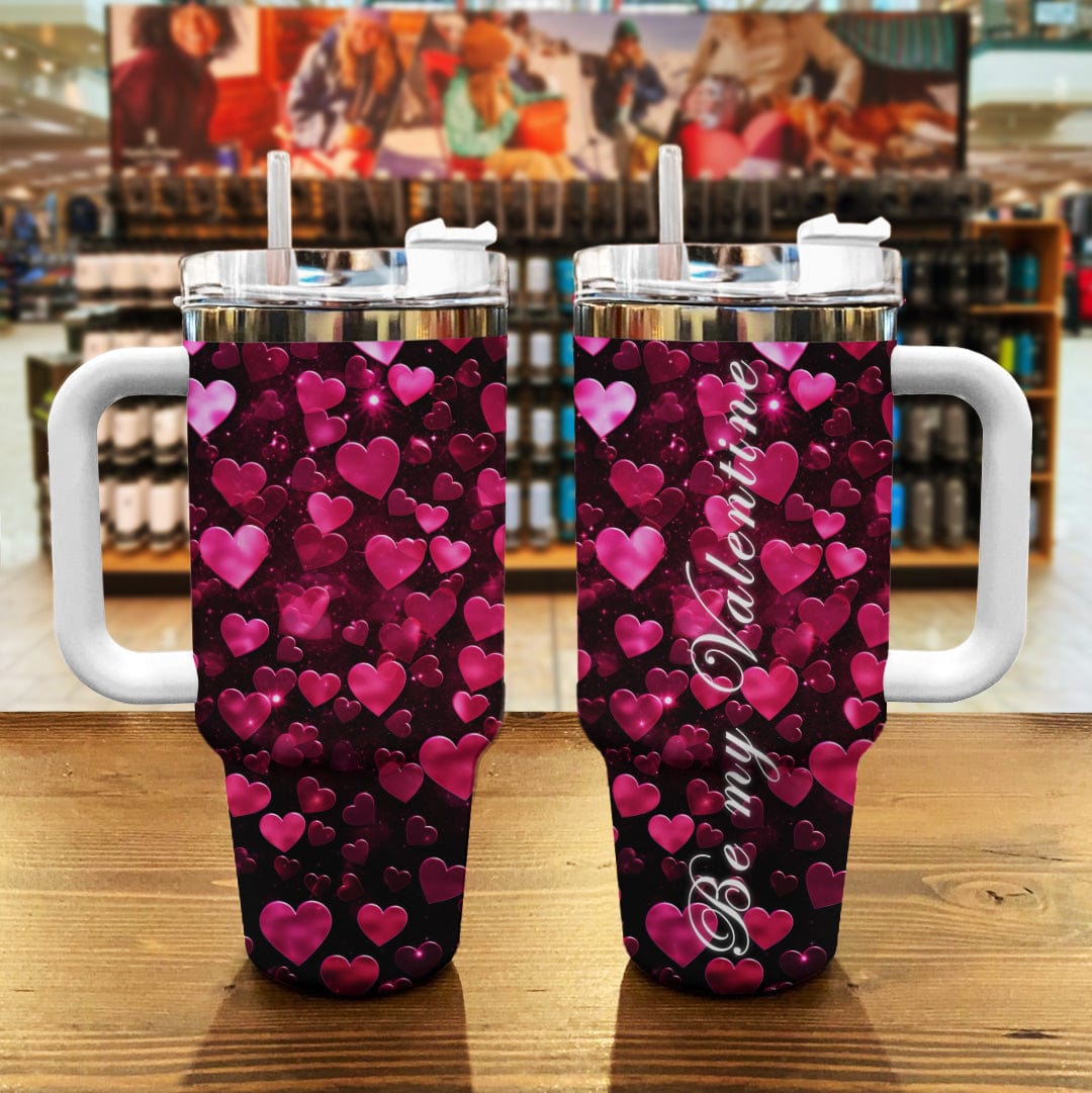 Valentine Custom Stanley Quencher 40oz Stainless Steel Tumbler With Handle