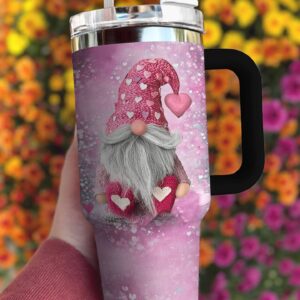 Valentine Custom Stanley Quencher 40oz Stainless Steel Tumbler With Handle