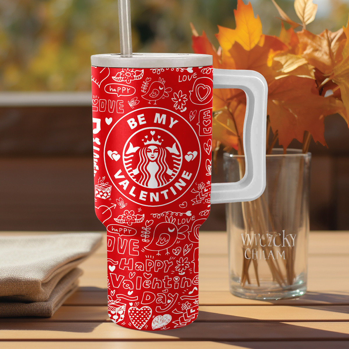 Valentine Starbucks Coffee Custom Stanley Quencher 40oz Stainless Steel Tumbler With Handle