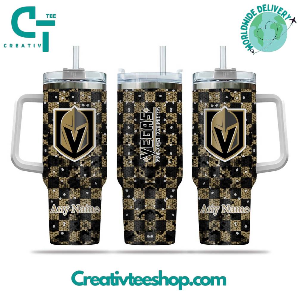 Vegas Golden Knights NHL Custom Stanley Quencher 40oz Stainless Steel Tumbler With Handle