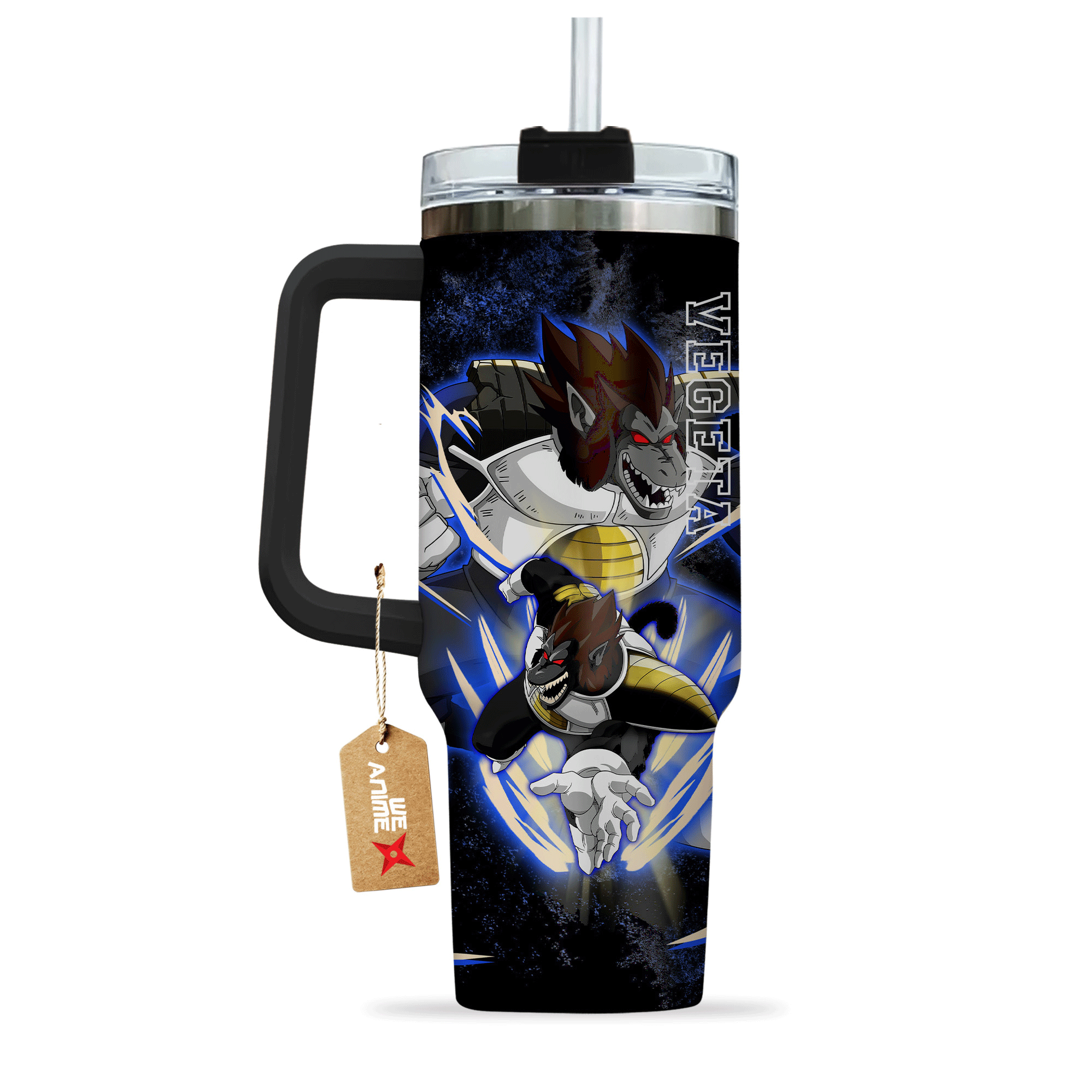 Vegeta Great Ape Dragon Ball Anime Custom Stanley Quencher 40oz Stainless Steel Tumbler With Handle