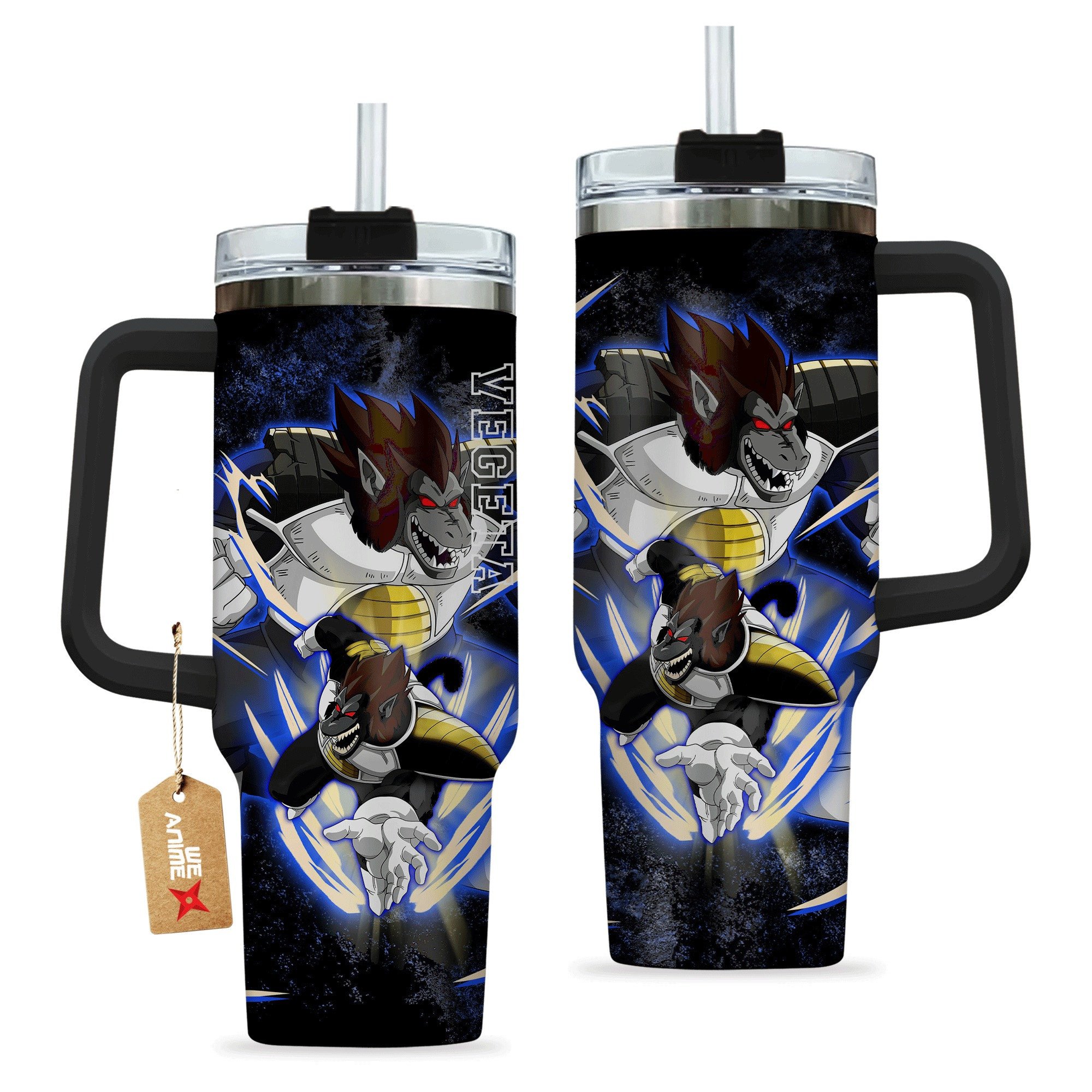 Vegeta Great Ape Dragon Ball Anime Custom Stanley Quencher 40oz Stainless Steel Tumbler With Handle