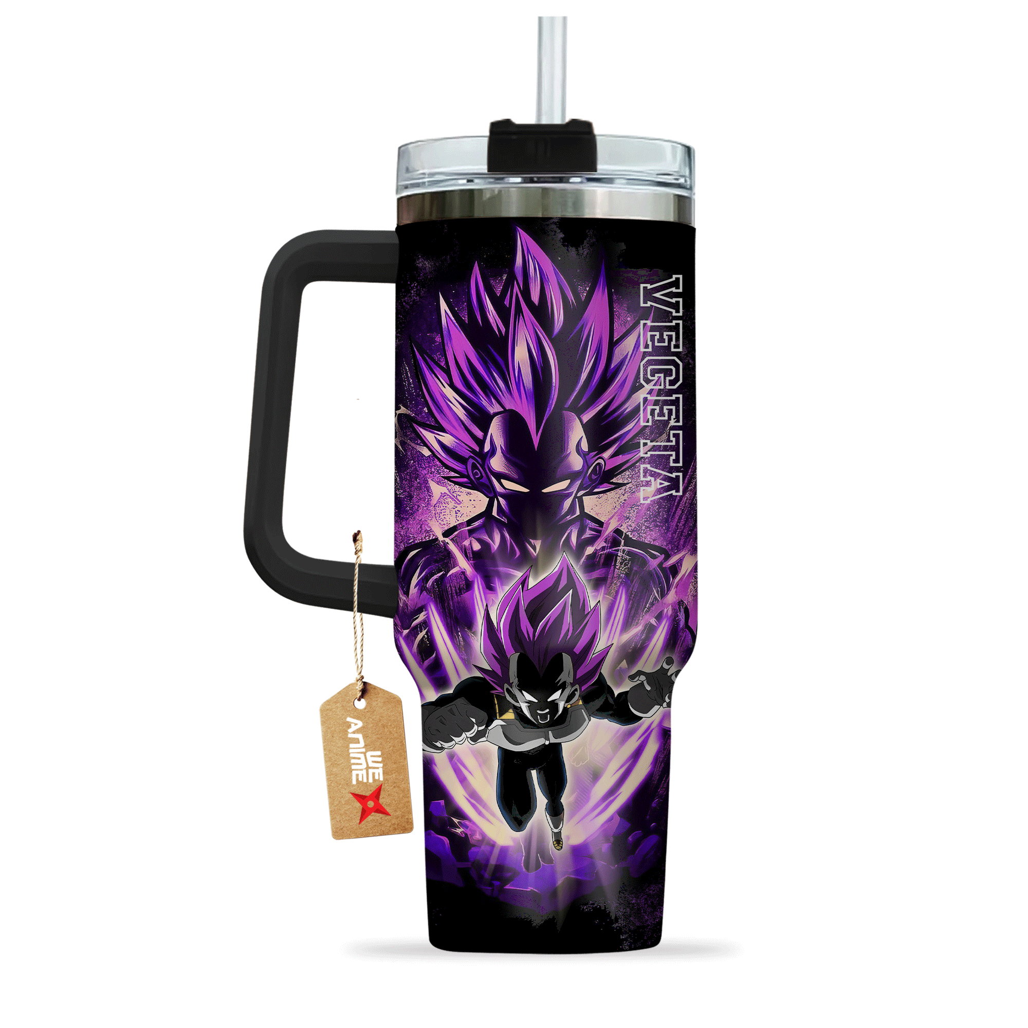 Vegeta Ultra Ego Dragon Ball Anime Custom Stanley Quencher 40oz Stainless Steel Tumbler With Handle