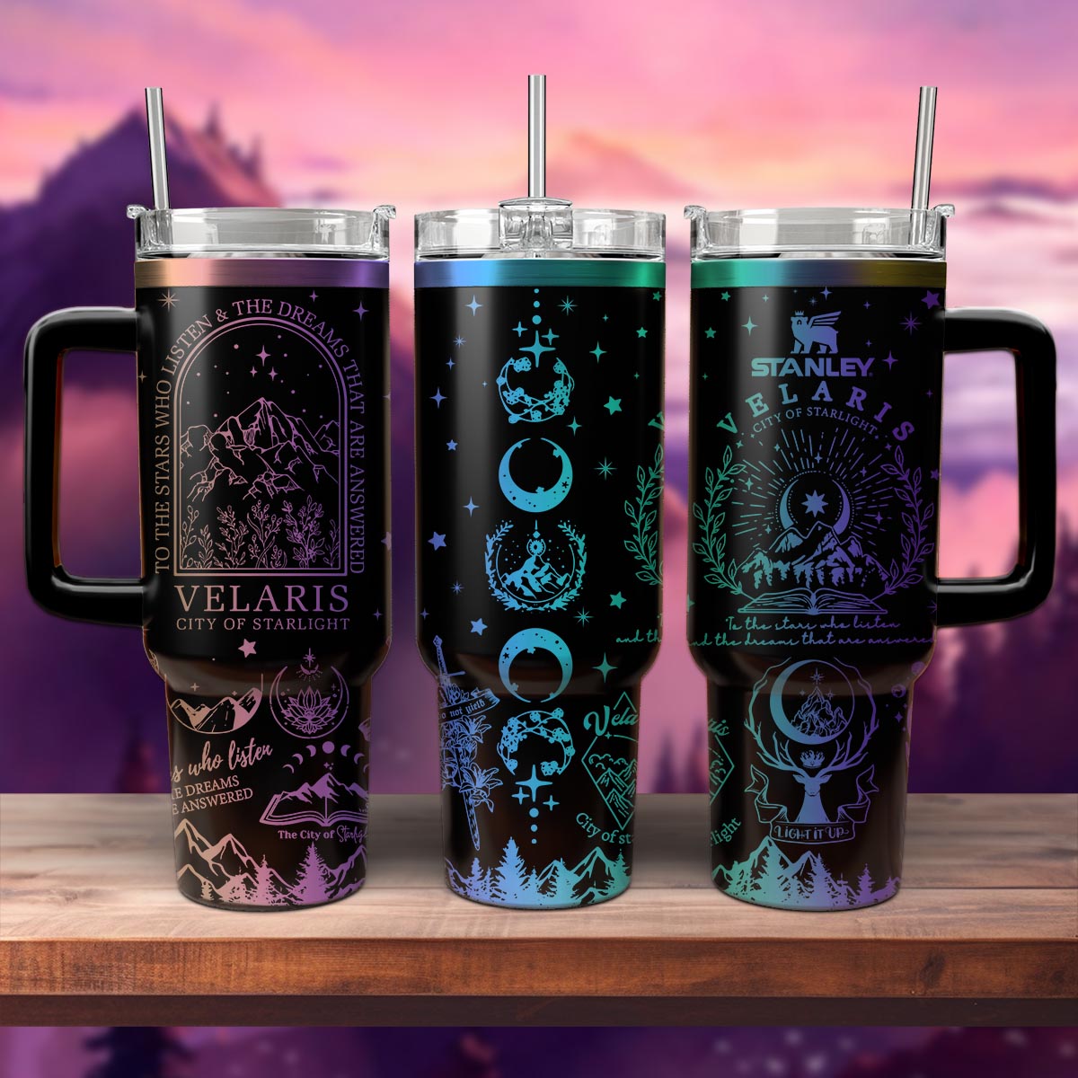 Velaris City Of Starlight Movies Custom Stanley Quencher 40oz Stainless Steel Tumbler With Handle