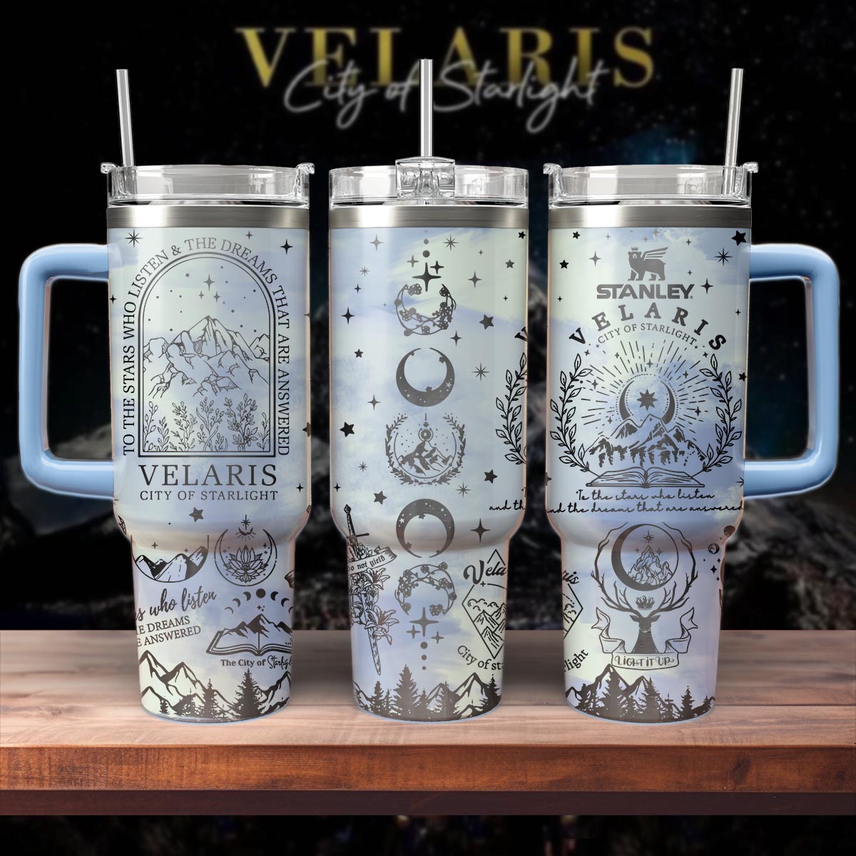 Velaris City Of Starlight Movies Custom Stanley Quencher 40oz Stainless Steel Tumbler With Handle