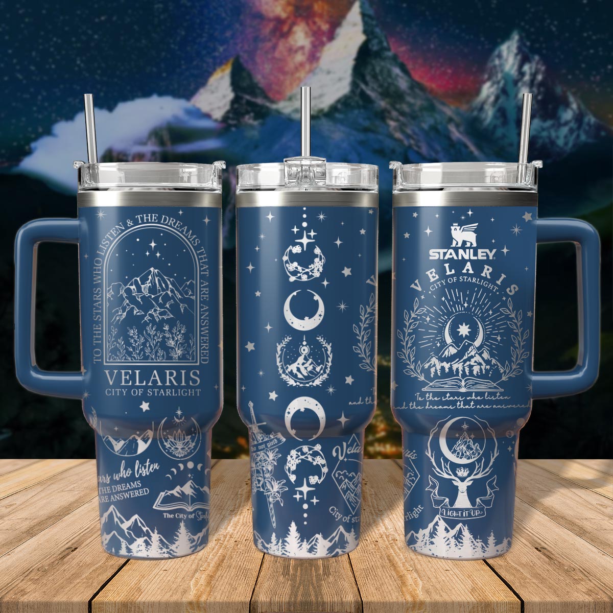 Velaris City Of Starlight Movies Custom Stanley Quencher 40oz Stainless Steel Tumbler With Handle