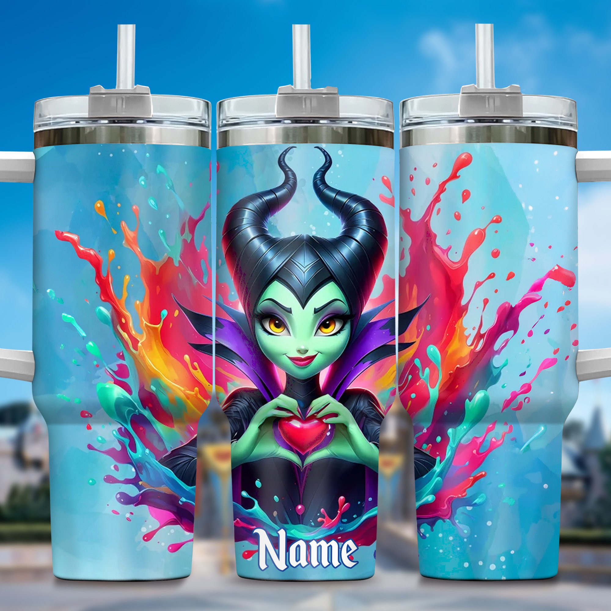 Villains Movies Custom Stanley Quencher 40oz Stainless Steel Tumbler With Handle