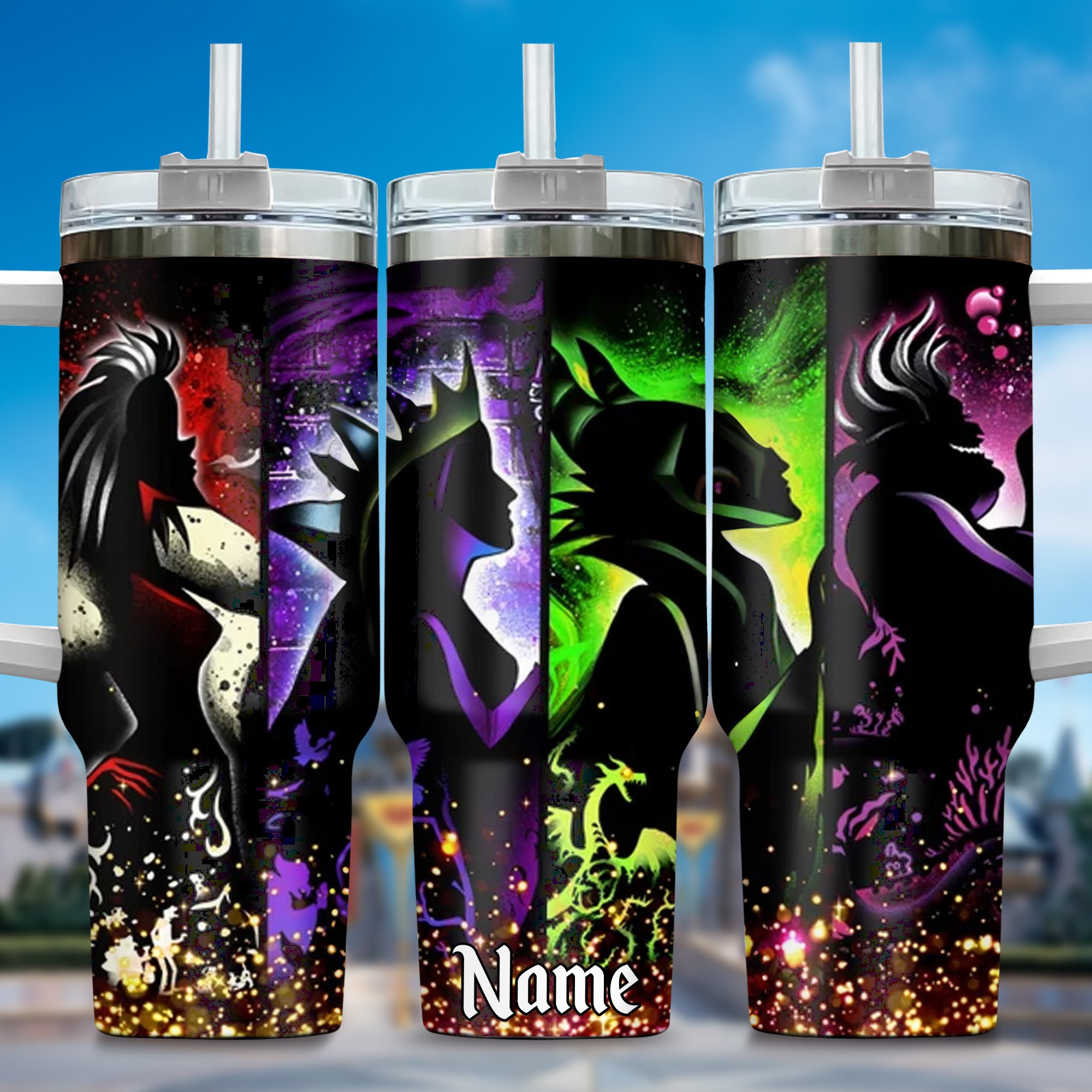 Villains Movies Custom Stanley Quencher 40oz Stainless Steel Tumbler With Handle