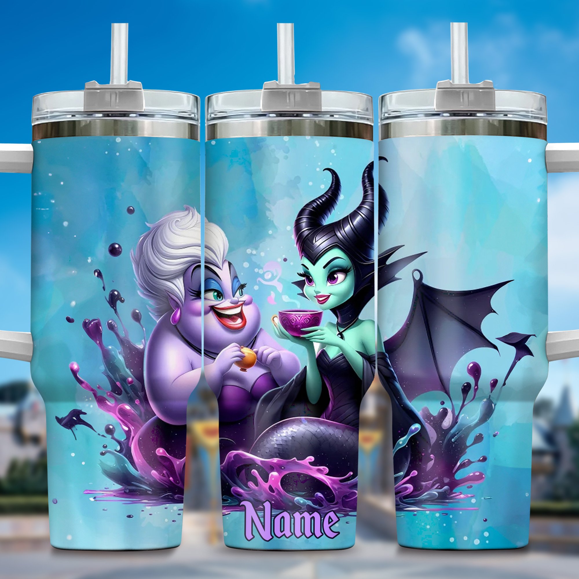 Villains Movies Custom Stanley Quencher 40oz Stainless Steel Tumbler With Handle