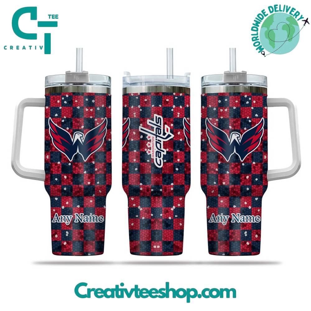 Washington Capitals NHL Custom Stanley Quencher 40oz Stainless Steel Tumbler With Handle