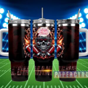 Washington Commanders Custom Stanley Quencher 40oz Stainless Steel Tumbler With Handle