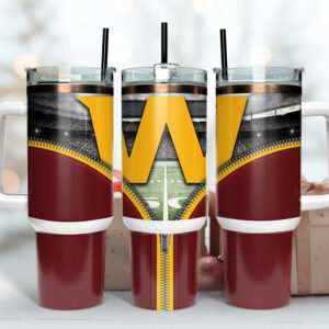 Washington Commanders NFL Custom Stanley Quencher 40oz Stainless Steel Tumbler With Handle
