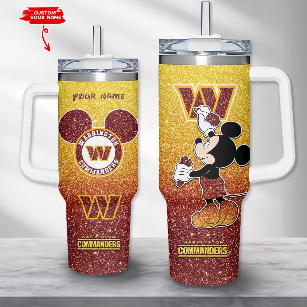Washington Commanders NFL Custom Stanley Quencher 40oz Stainless Steel Tumbler With Handle