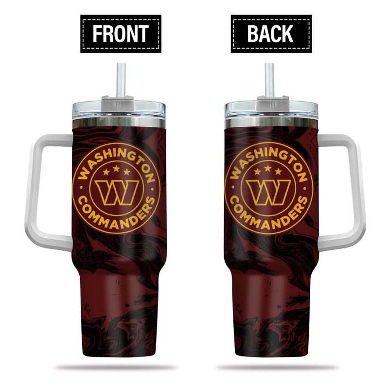 Washington Commanders NFL Custom Stanley Quencher 40oz Stainless Steel Tumbler With Handle