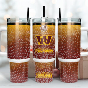 Washington Commanders NFL Custom Stanley Quencher 40oz Stainless Steel Tumbler With Handle