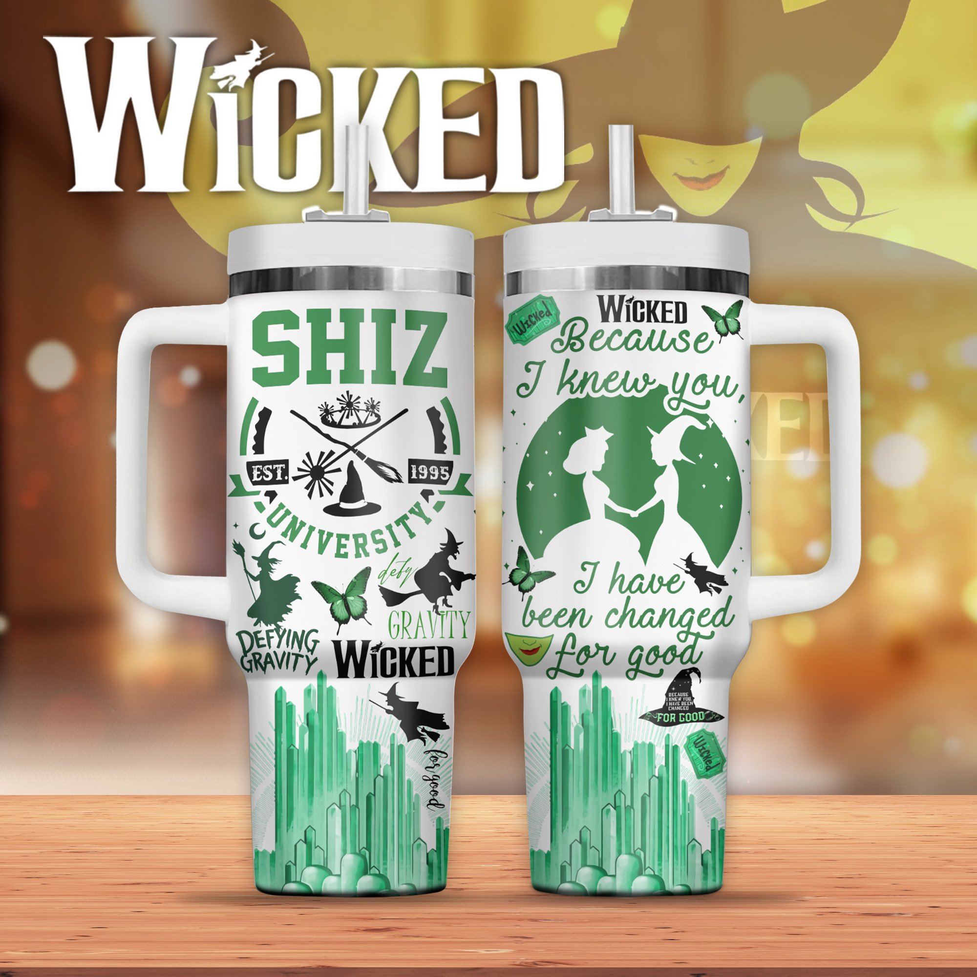 Wicked Music Custom Stanley Quencher 40oz Stainless Steel Tumbler With Handle