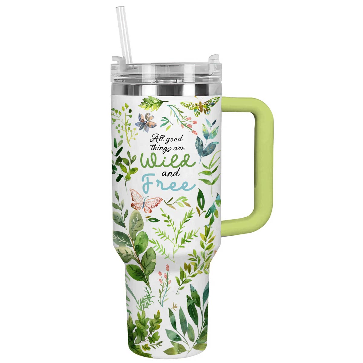 Wild Custom Stanley Quencher 40oz Stainless Steel Tumbler With Handle
