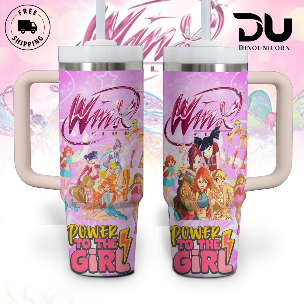 Winx Club TV Series Custom Stanley Quencher 40oz Stainless Steel Tumbler With Handle