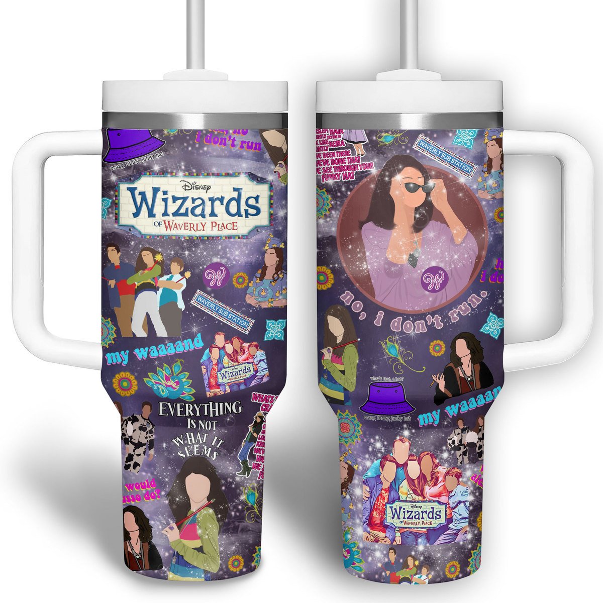 Wizards of Waverly Place Movies Custom Stanley Quencher 40oz Stainless Steel Tumbler With Handle