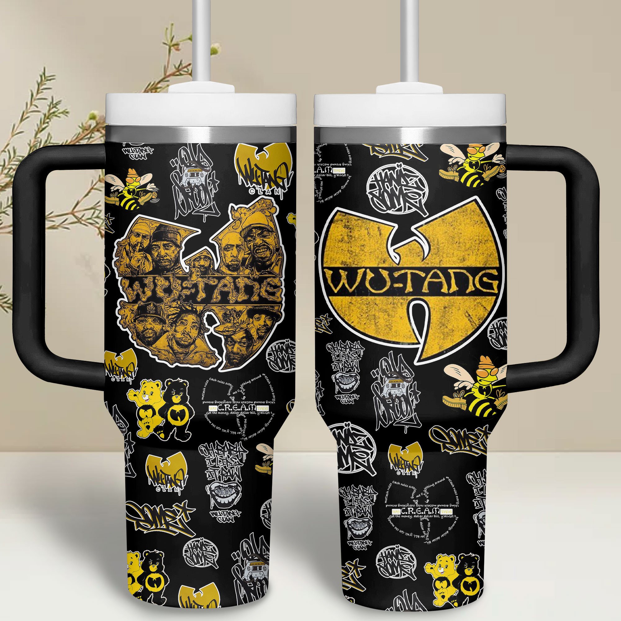 Wu-Tang Music Custom Stanley Quencher 40oz Stainless Steel Tumbler With Handle