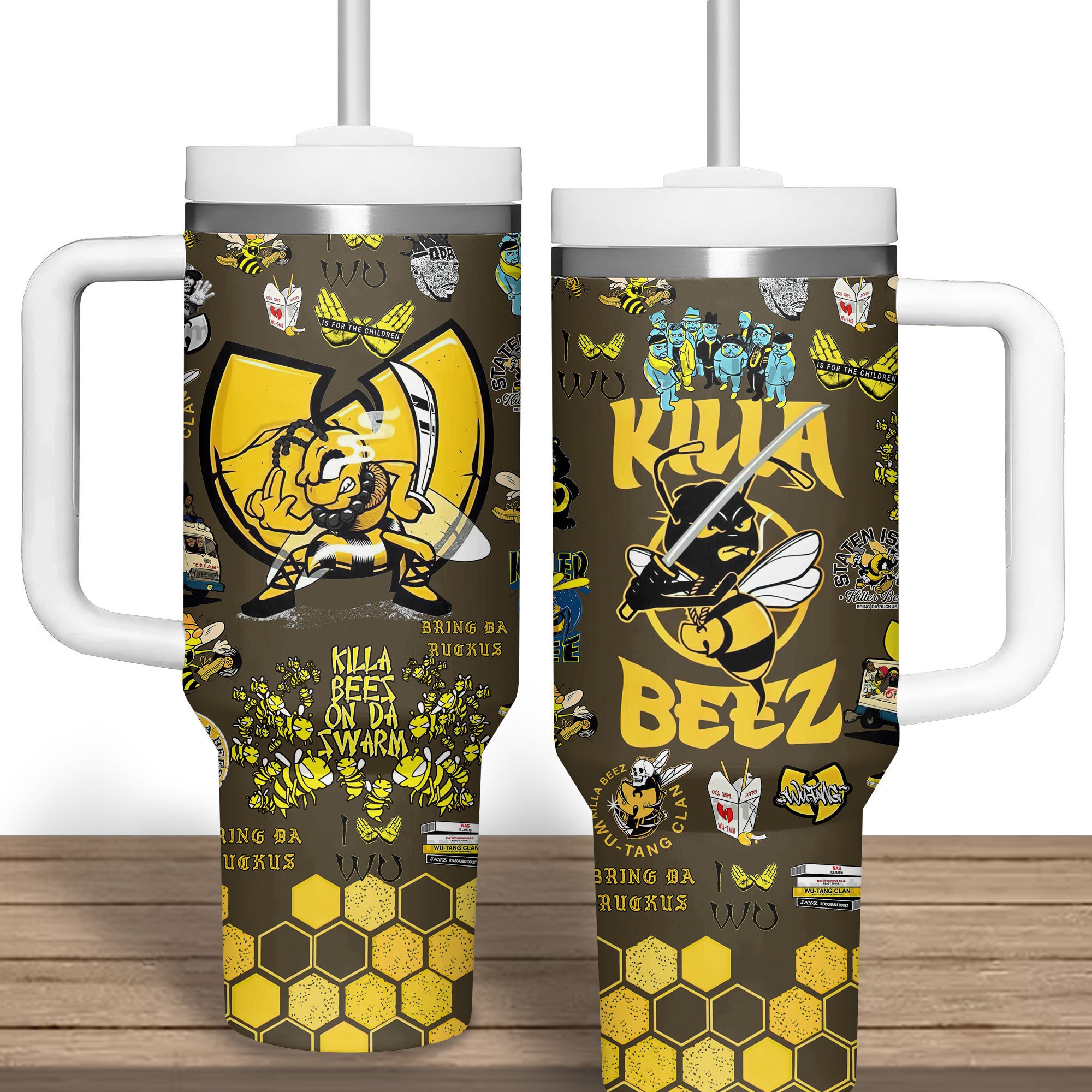 Wu-Tang Music Custom Stanley Quencher 40oz Stainless Steel Tumbler With Handle