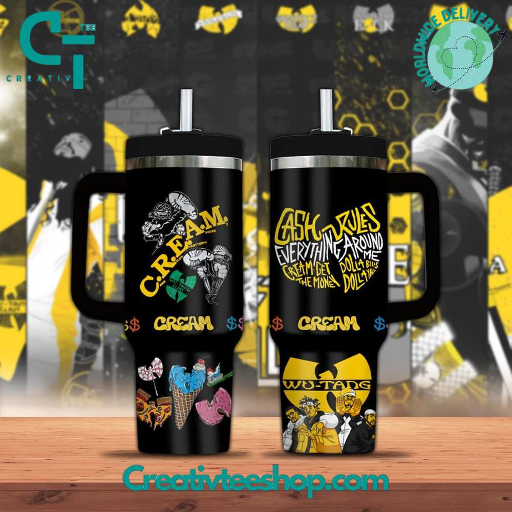 Wu Tang Music Custom Stanley Quencher 40oz Stainless Steel Tumbler With Handle