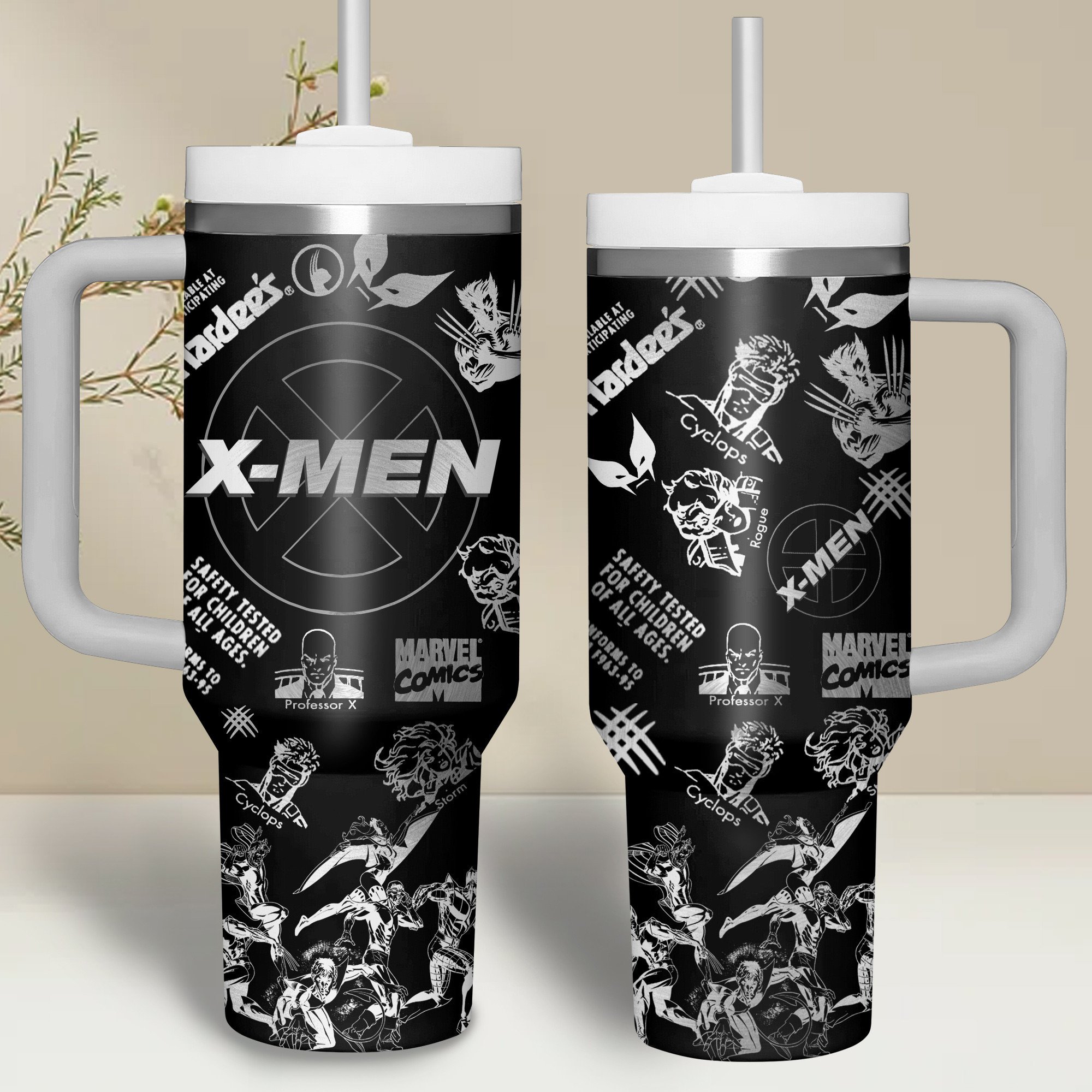 X-Men Movies Custom Stanley Quencher 40oz Stainless Steel Tumbler With Handle