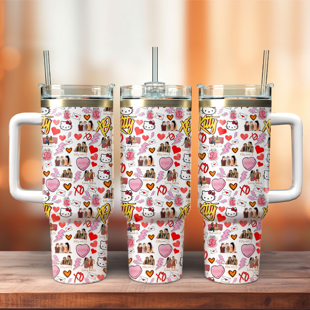XO Kitty TV Series Custom Stanley Quencher 40oz Stainless Steel Tumbler With Handle