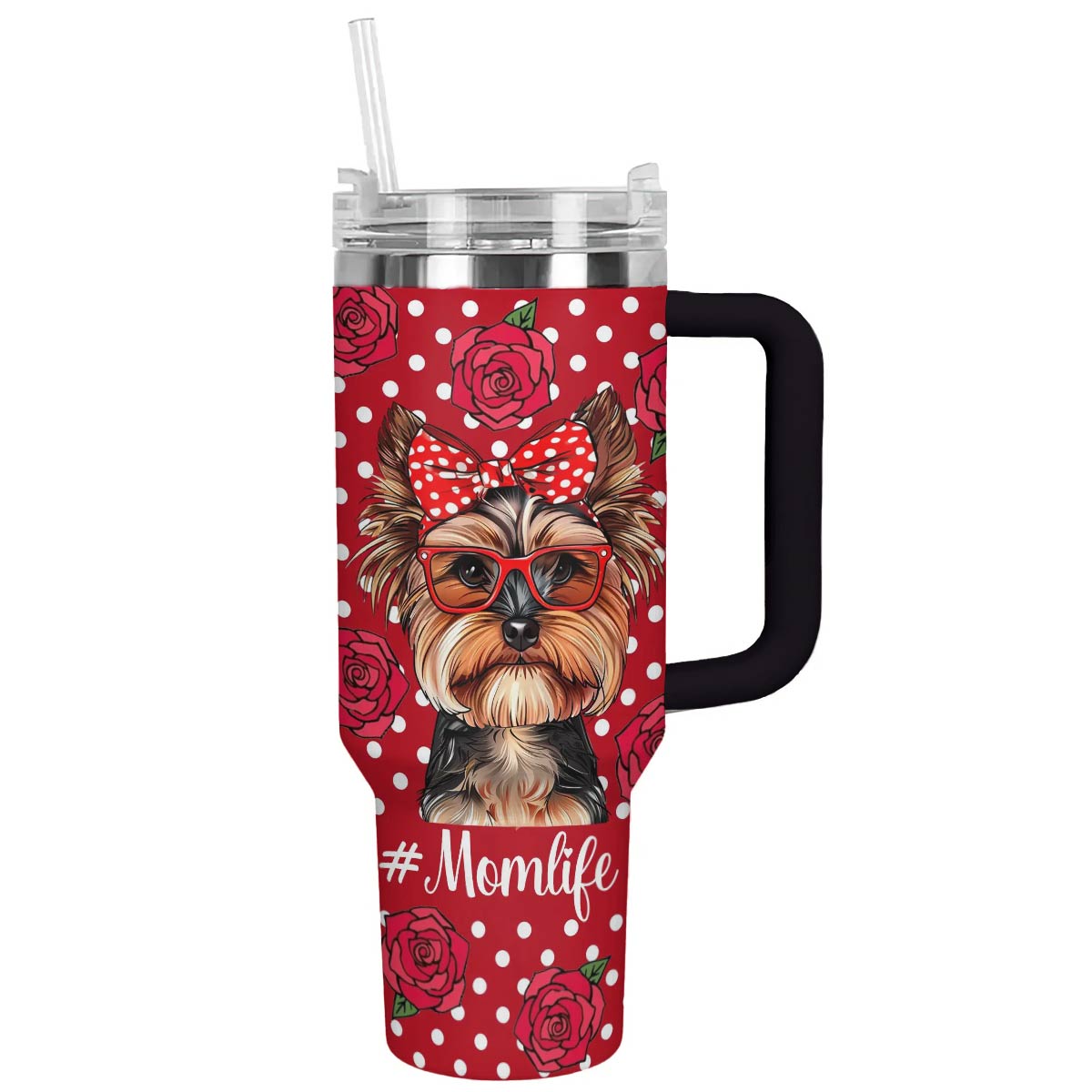 Yorkshire Momlife Custom Stanley Quencher 40oz Stainless Steel Tumbler With Handle