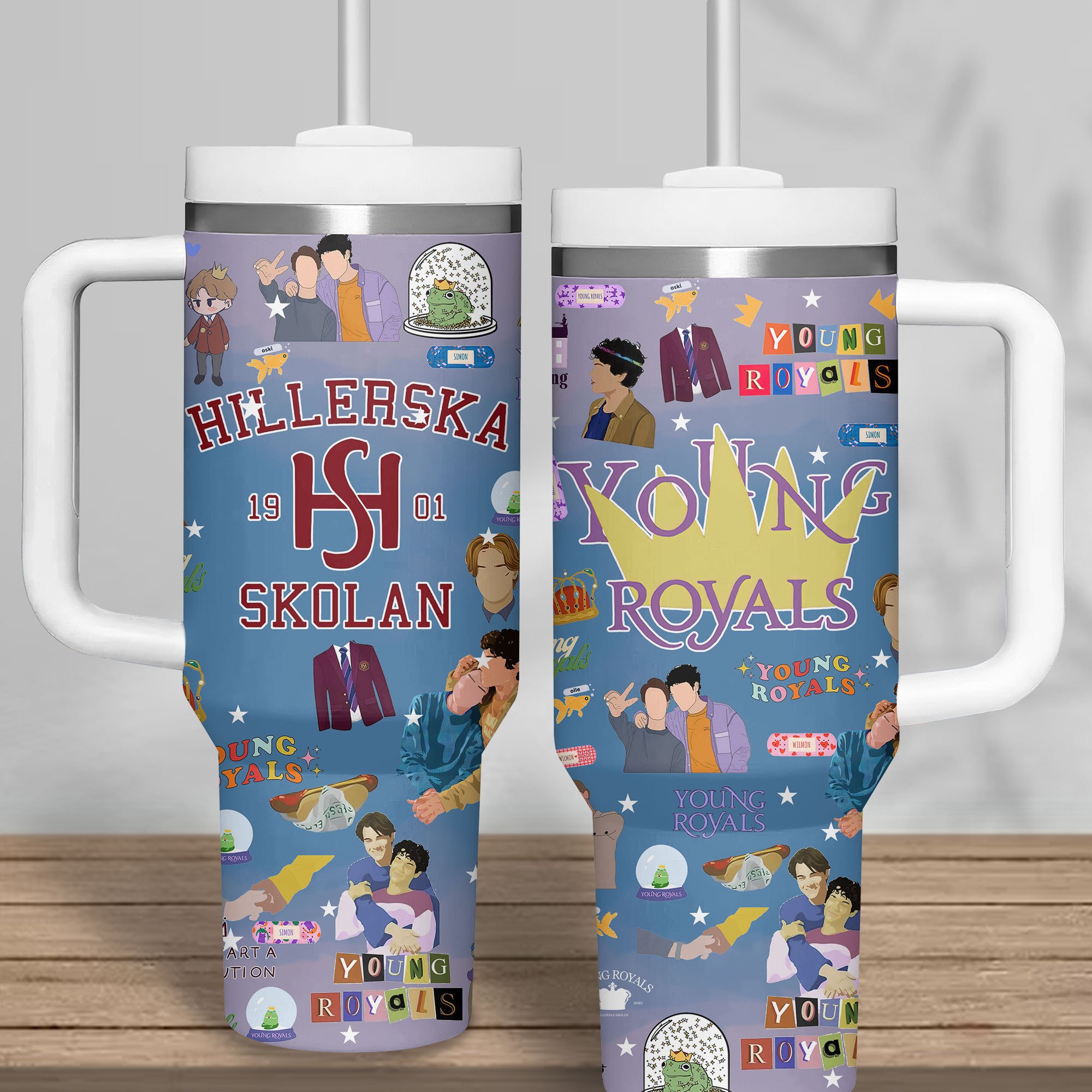 Young Royals TV Series Custom Stanley Quencher 40oz Stainless Steel Tumbler With Handle