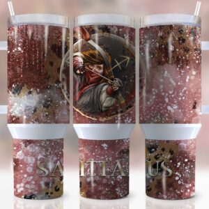 Zodiac Sign Sagittarius Custom Stanley Quencher 40oz Stainless Steel Tumbler With Handle
