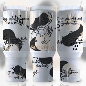 Zodiac Sign Scorpio Custom Stanley Quencher 40oz Stainless Steel Tumbler With Handle