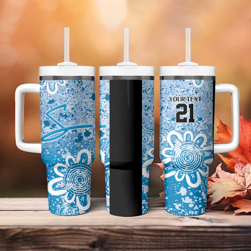 Adelaide Strikers Minimalism Aboriginal Custom Stanley Quencher 40oz Stainless Steel Tumbler With Handle