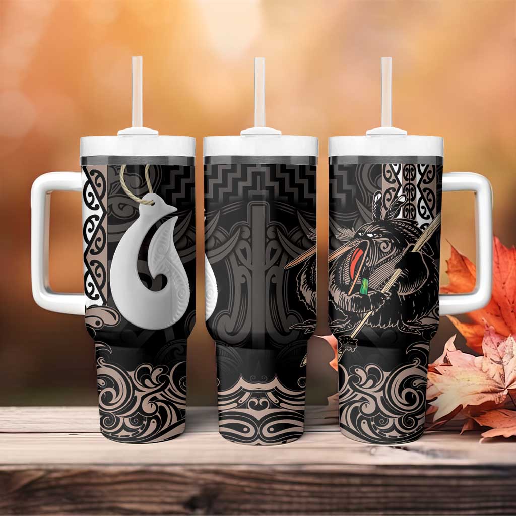 Aotearoa Hei Matau Haka Kiwi Mix Maori Mangopare Custom Stanley Quencher 40oz Stainless Steel Tumbler With Handle