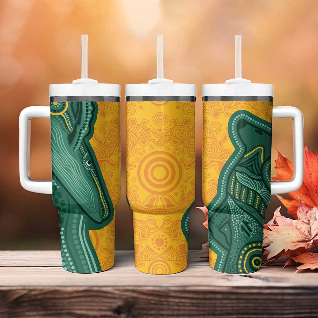 Australia 2024 Aboriginal GO Team Aussie Custom Stanley Quencher 40oz Stainless Steel Tumbler With Handle