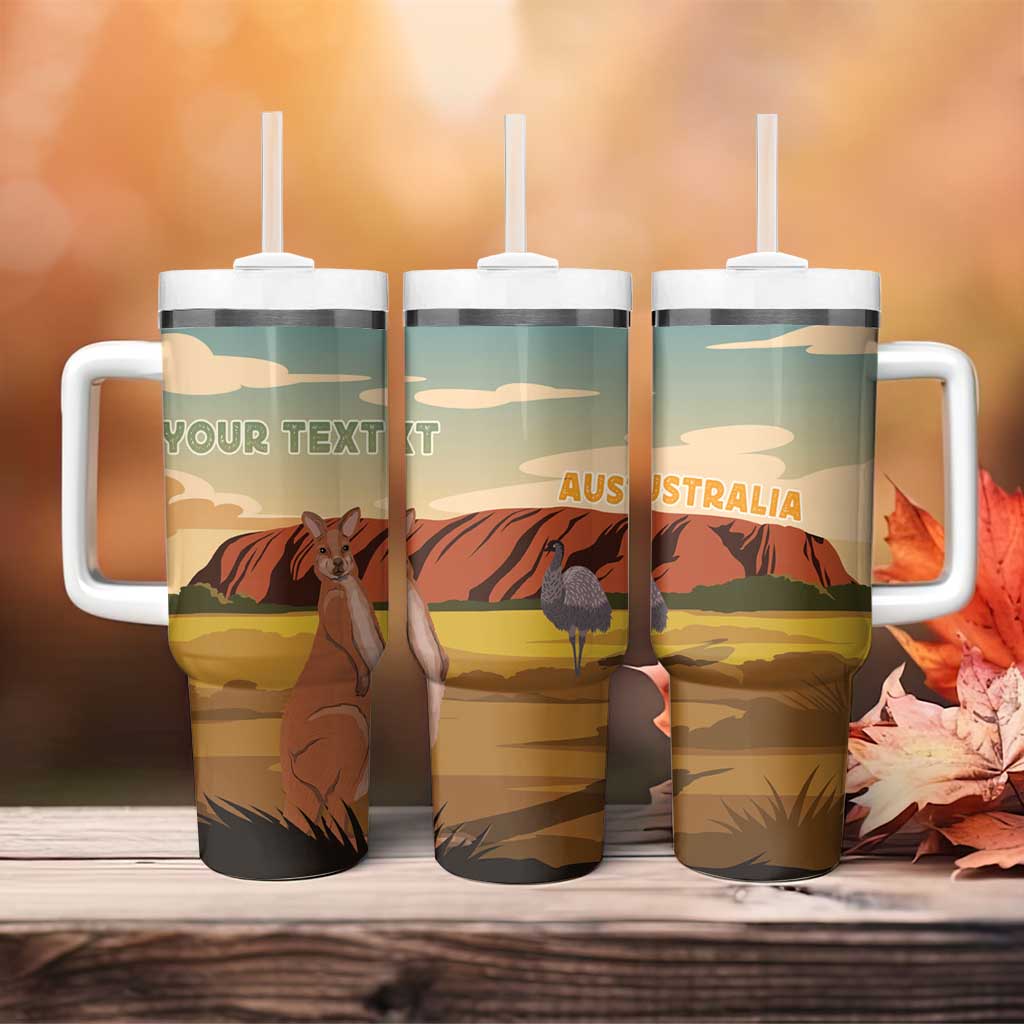 Australia Uluru Scenery Custom Stanley Quencher 40oz Stainless Steel Tumbler With Handle