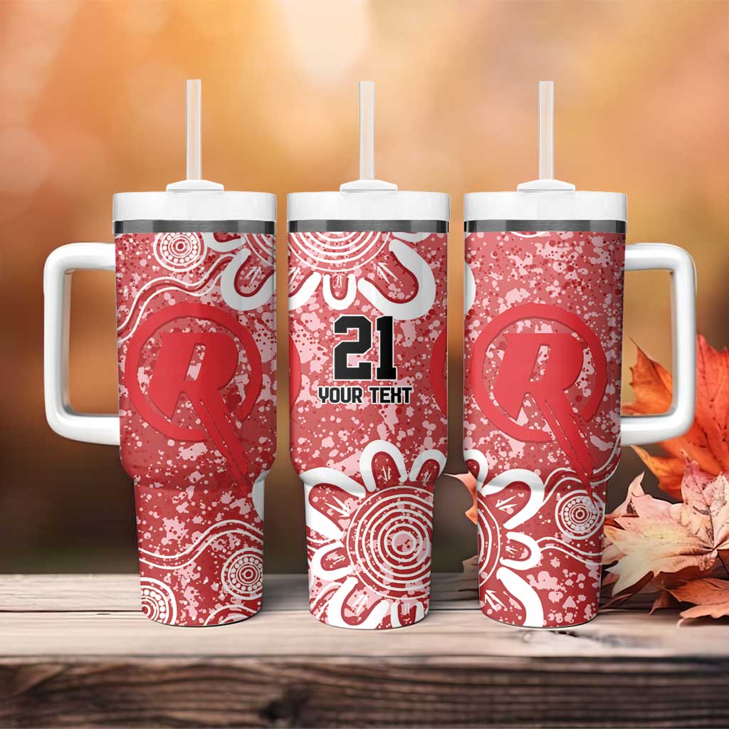 Australian Renegades Cricket Minimalism Aboriginal Custom Stanley Quencher 40oz Stainless Steel Tumbler With Handle