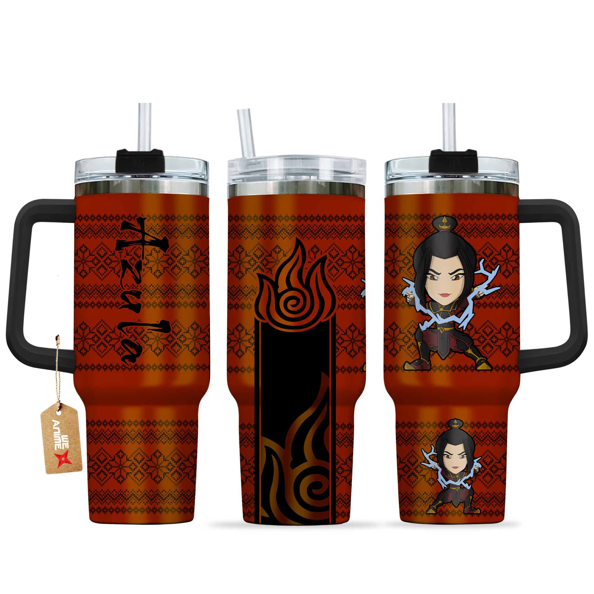 Azula Avatar Anime Custom Stanley Quencher 40oz Stainless Steel Tumbler With Handle