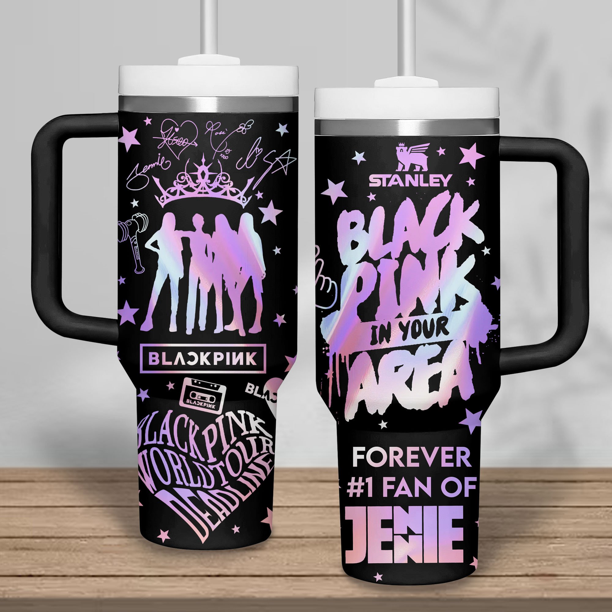 Blackpink Music Custom Stanley Quencher 40oz Stainless Steel Tumbler With Handle