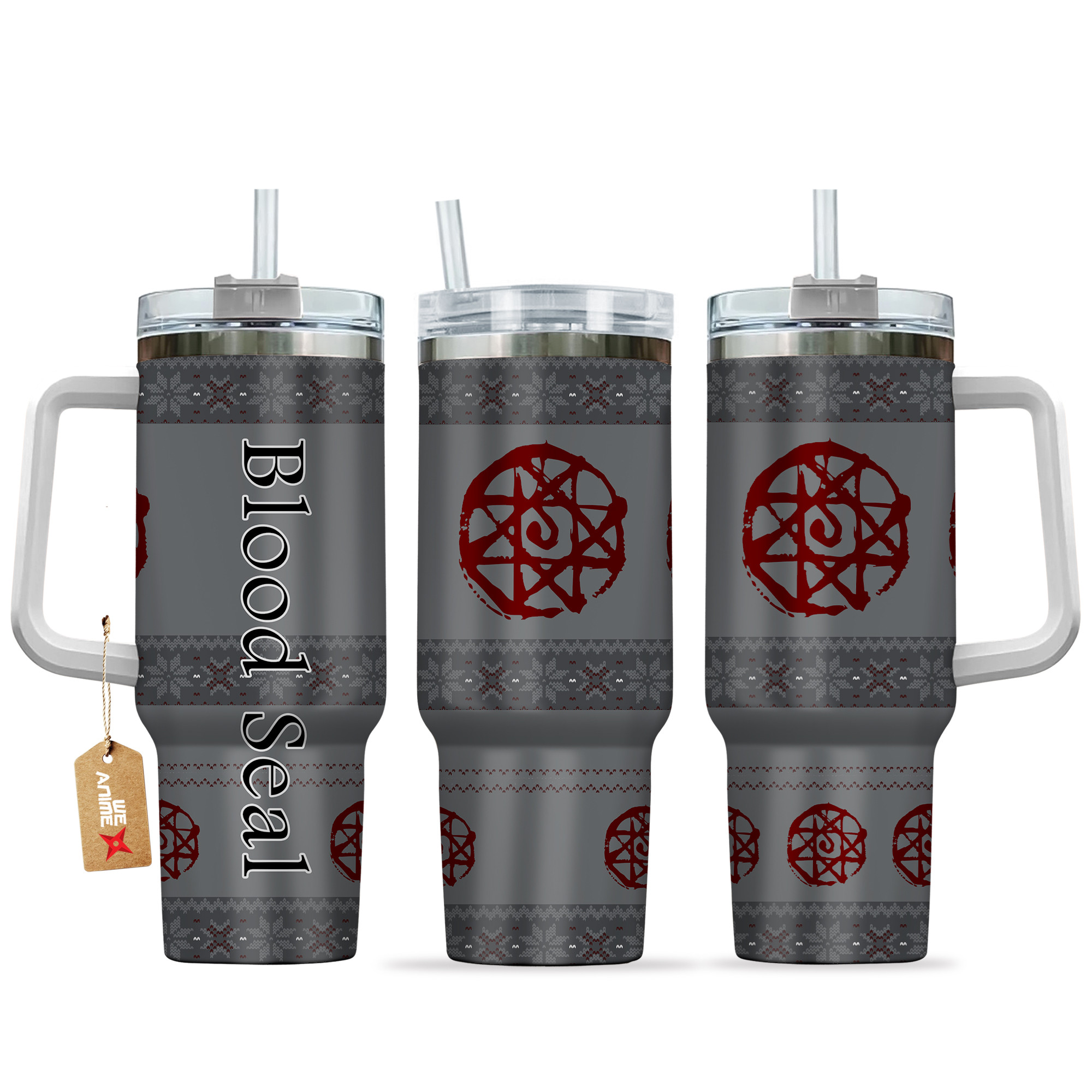 Blood Seal Fullmetal Alchemist Anime Custom Stanley Quencher 40oz Stainless Steel Tumbler With Handle