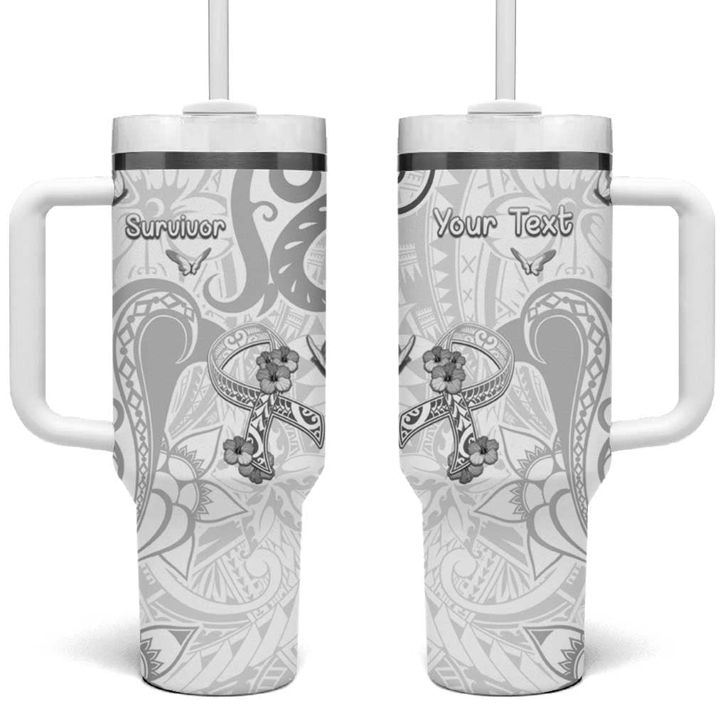 Brain Cancer Awareness Custom Stanley Quencher 40oz Stainless Steel Tumbler With Handle