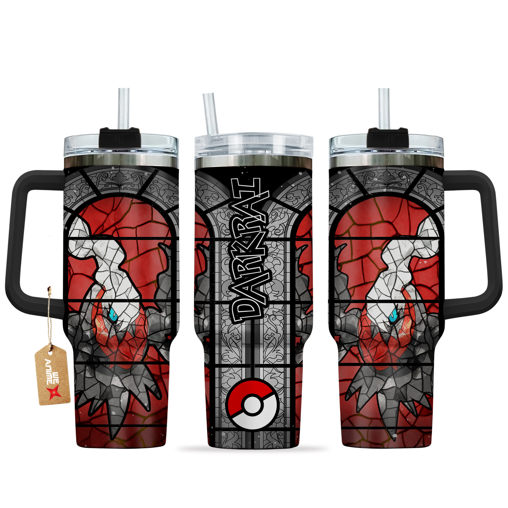 Darkrai Pokemon Anime Custom Stanley Quencher 40oz Stainless Steel Tumbler With Handle
