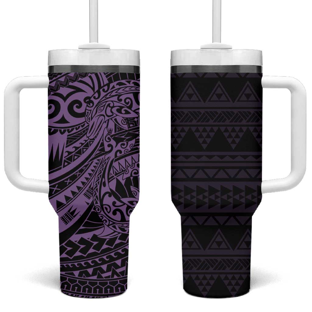 Dolphins Maori Polynesian Style Custom Stanley Quencher 40oz Stainless Steel Tumbler With Handle