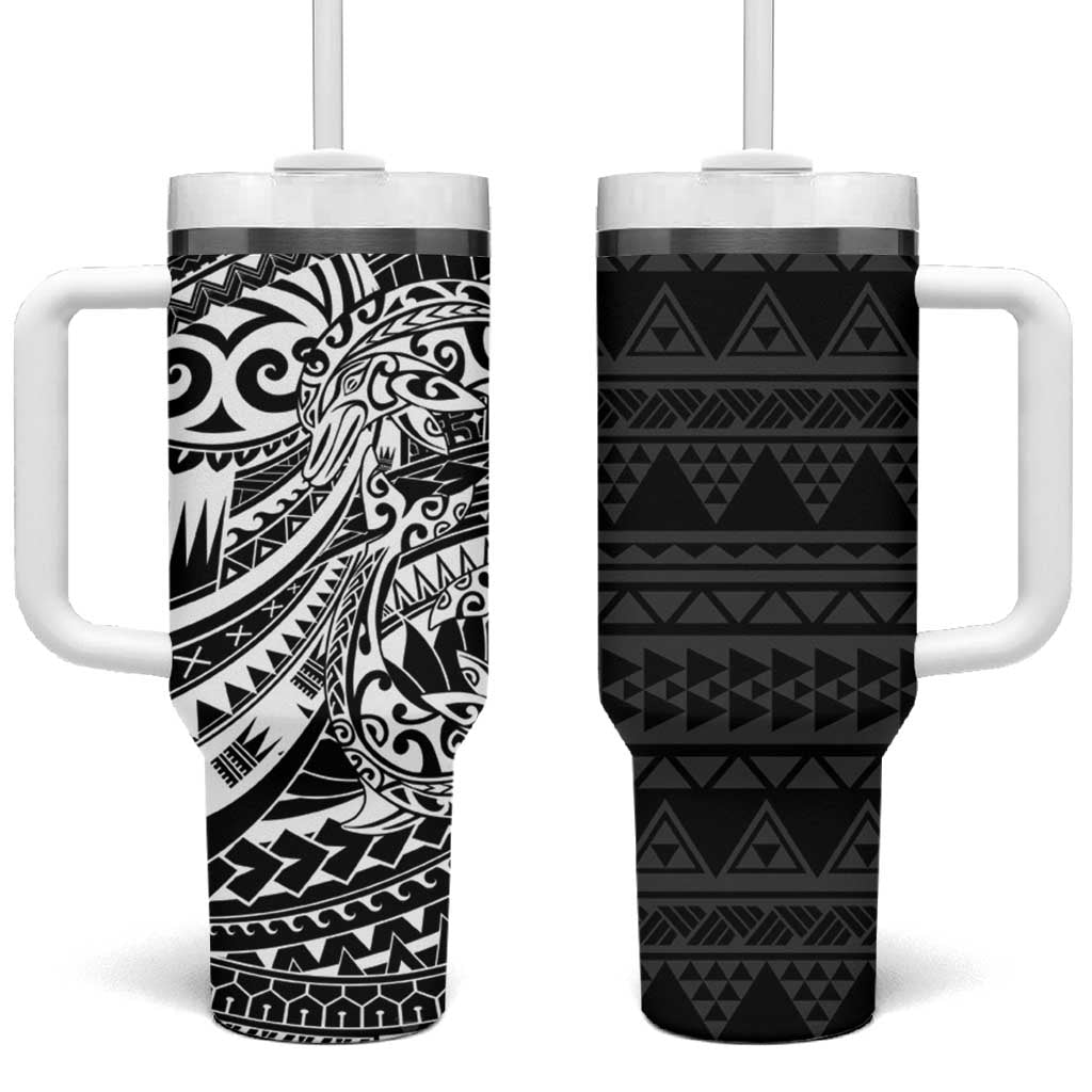 Dolphins Maori Polynesian Style Custom Stanley Quencher 40oz Stainless Steel Tumbler With Handle