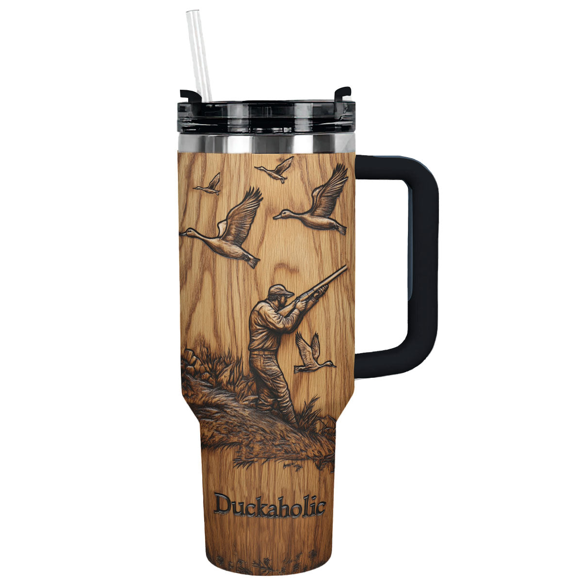 Duck Hunting Custom Stanley Quencher 40oz Stainless Steel Tumbler With Handle