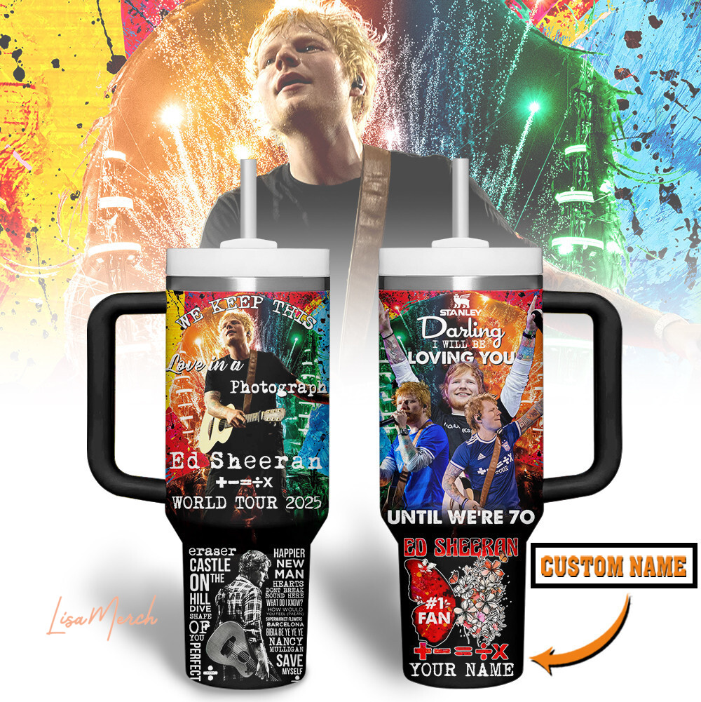 Ed Sheeran Music Custom Stanley Quencher 40oz Stainless Steel Tumbler With Handle