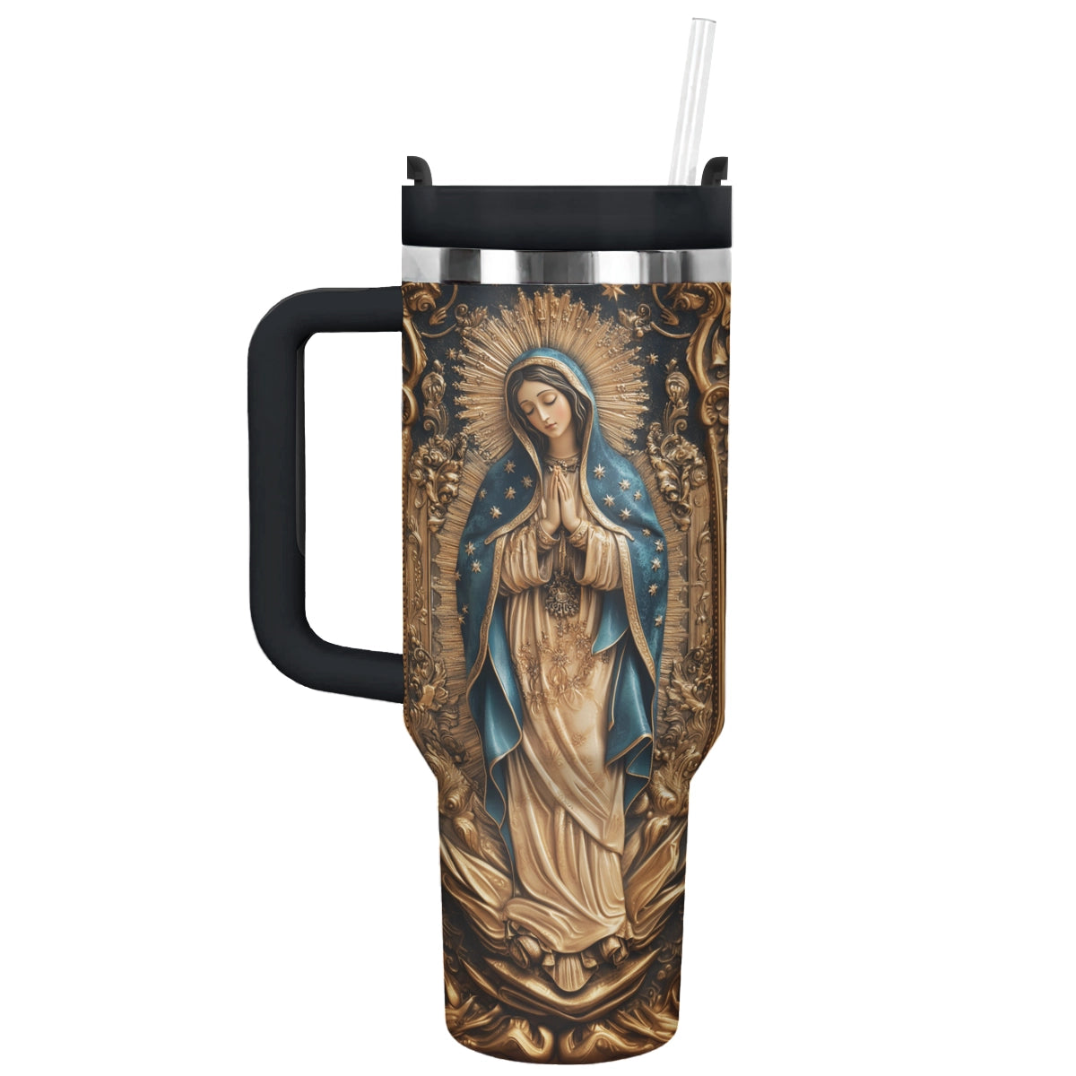 Faith raGodse Christmas Custom Stanley Quencher 40oz Stainless Steel Tumbler With Handle