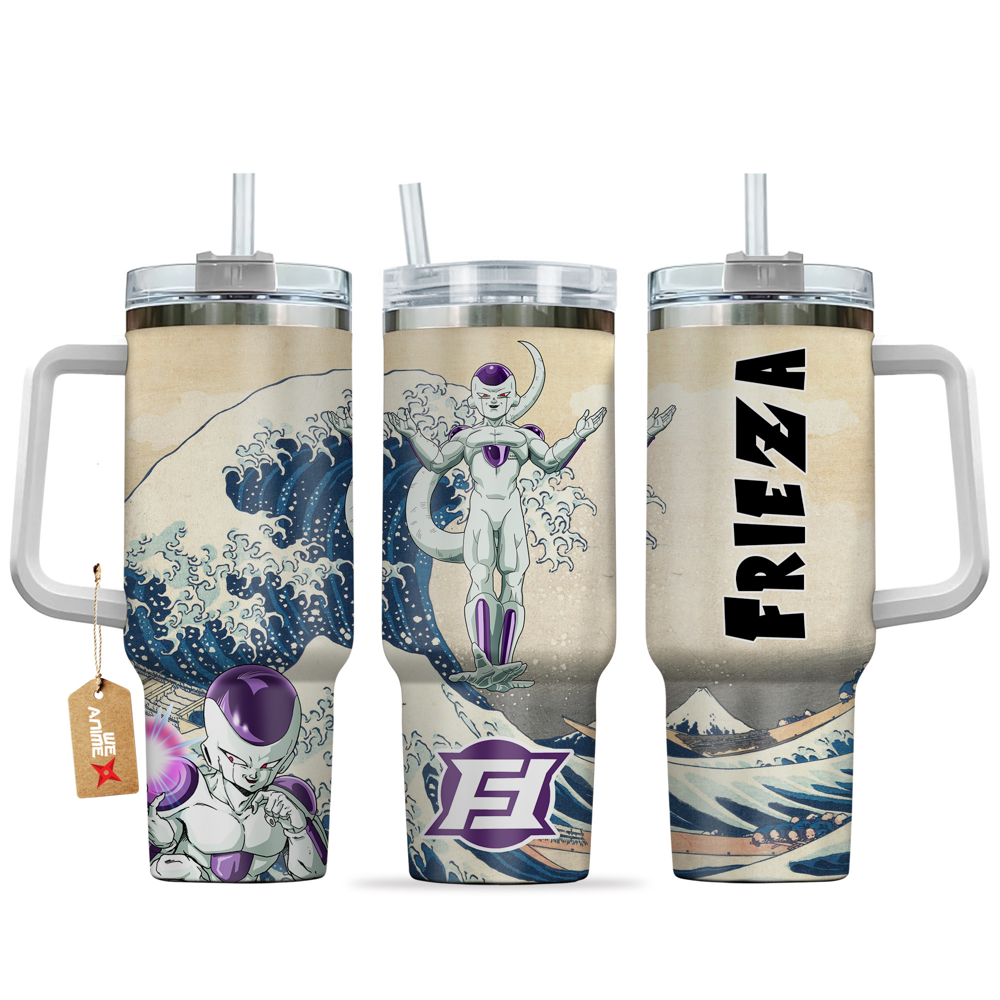 Frieza Dragon Ball Anime Custom Stanley Quencher 40oz Stainless Steel Tumbler With Handle